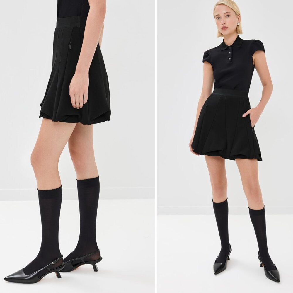 Tibi Wren Crepe Knit Skirt Size 0 NWT - Picture 4 of 8